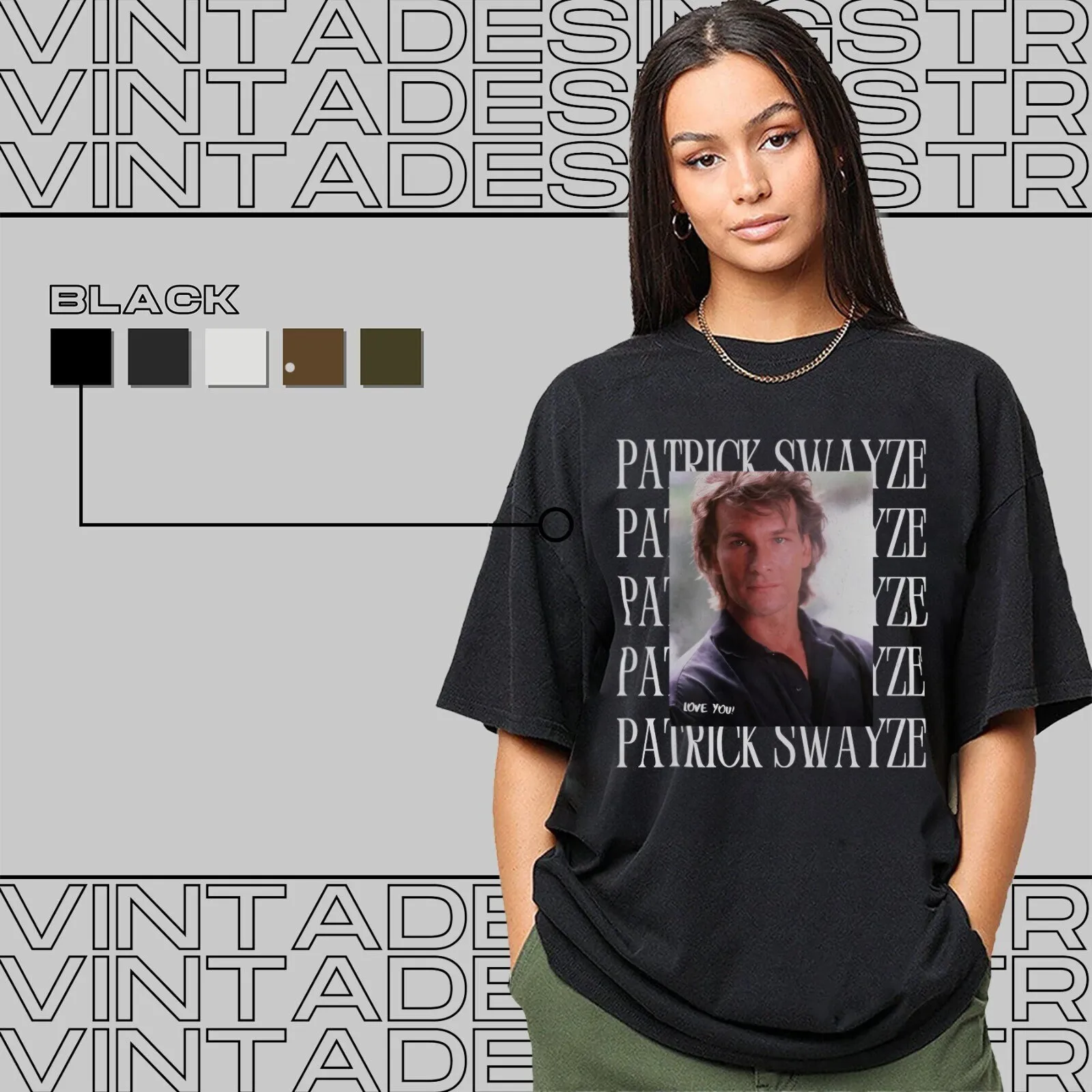 Лимитированная футболка Patrick Swayze для мужчин и женщин