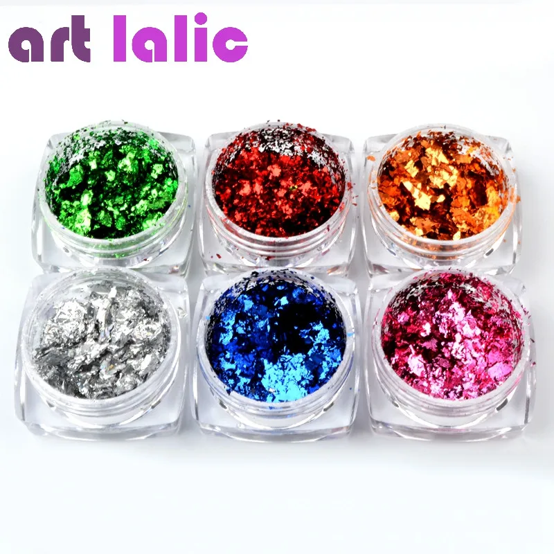

1 Box Nail Art Chameleon Flakes for Nails Glitter Power Sequins Powder Mirror Chrome Foil Shinning Nail Dust
