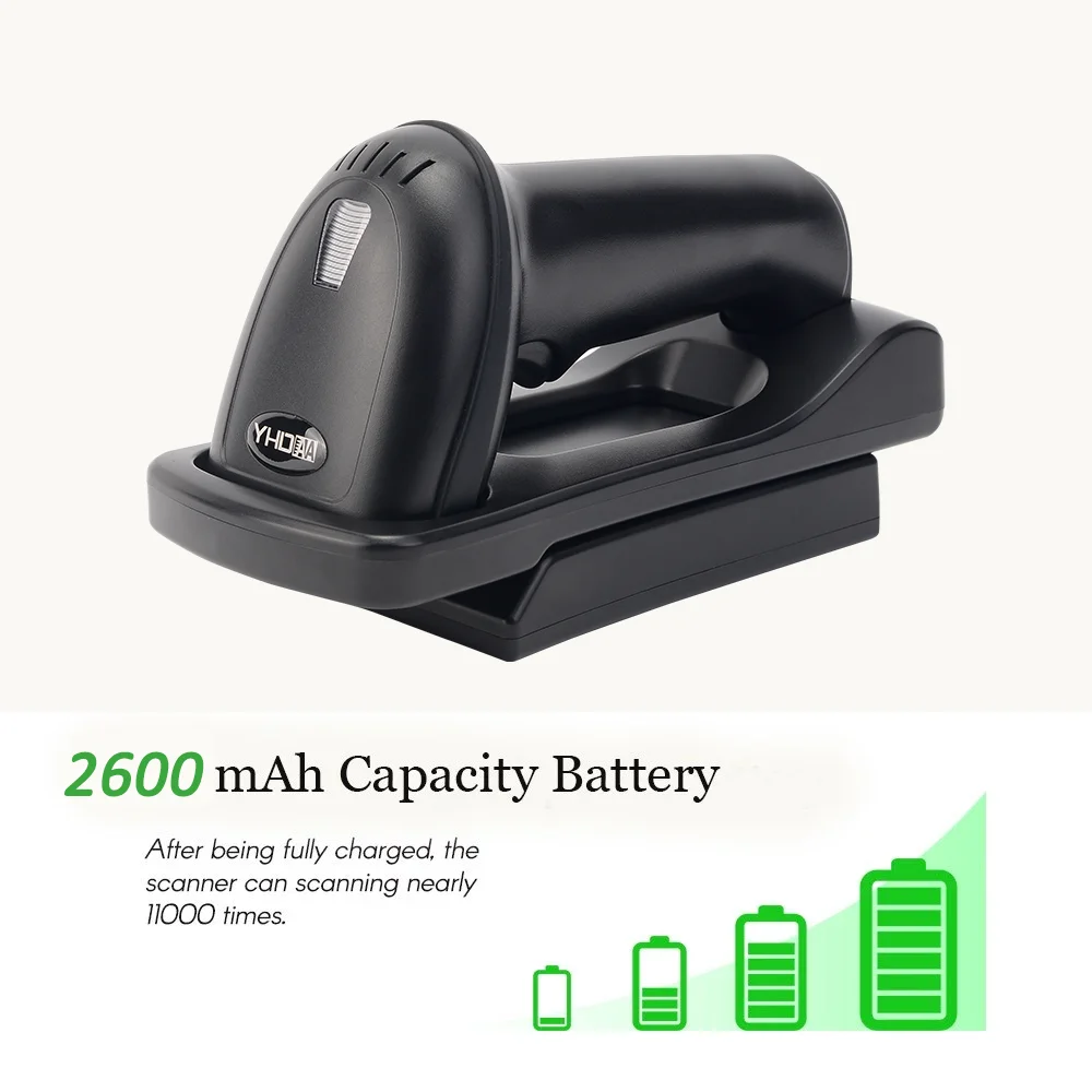 Фото YHD-5800DB 2D-считыватель Qr-кодов Hands-Free Беспроводной Bluetooth-прочный сканер штрих-кода с зарядной базой №5