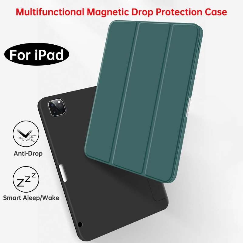 

Xumu Silicone Case For Apple iPad Pro 11 12.9 2018 2020 2021Air4 Air 5 10.9 Inch Ultra-thin Anti-Drop With Pen Slot Holder Cover