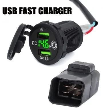 Быстрое зарядное устройство USB QC3.0 для мотоцикла Versys650 1000 VersysX300 Ninja400 650