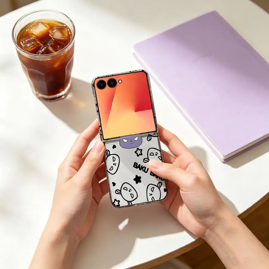 Фото Чехол для Samsung Galaxy Z Fold 7 6 5 4 3 Z Flip 7 6 5 4 3 Sanrio Kuromi №2