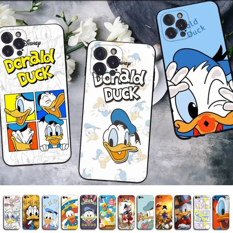 

Disney Donald Duck Phone Case For iPhone 14 13 12 Mini 11 Pro XS Max X XR SE 6 7 8 Plus Soft Silicone Cover