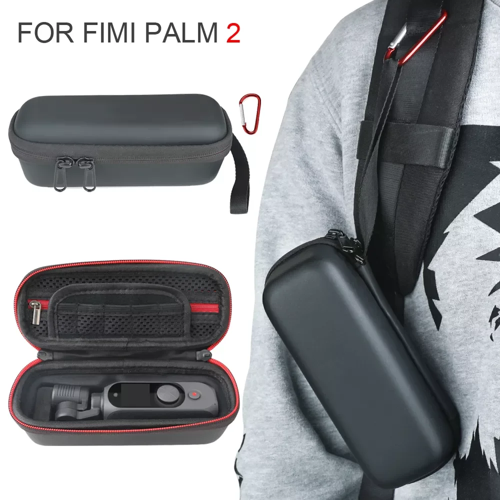 

Camera Handheld Bag Pocket Camera Storage Bag PU Handheld Mini Carrying Case With Carabiner for FIMI PALM 2 Gimbal Camera