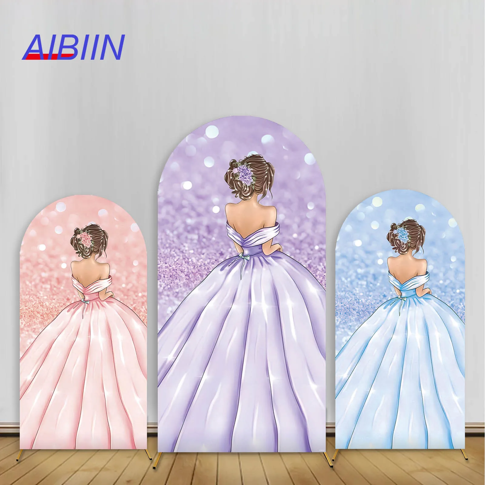 AIBIIN Quinceanera 15 лет День рождения свод фон Обложка Милая принцесса блестящая девушка