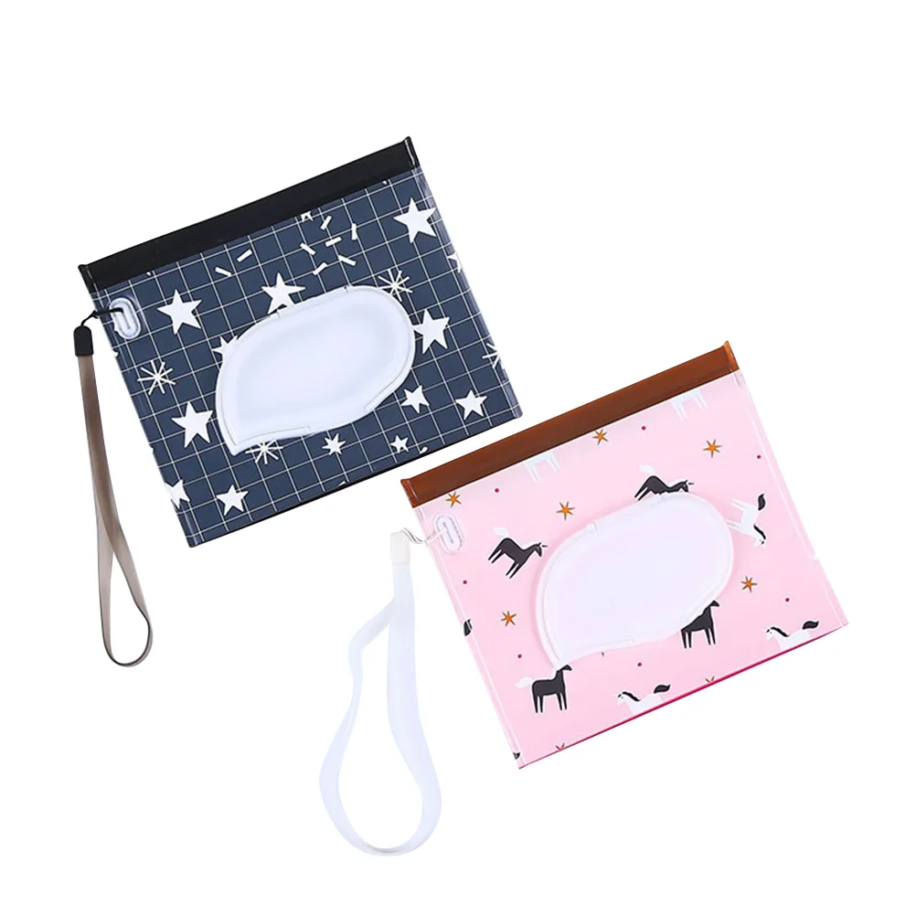 

Portable Baby Wipes Holder Case Refillable Wet Napkin Dispenser Carrying Pouches Clean Container for Travel