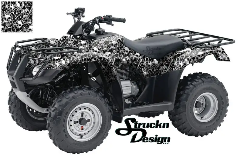 

Abstract Skulls Spine Rib Bone Black 4ft x 10ft Decal Vinyl Graphic Pattern Wrap Kit ATV UTV Golf Cart Motorcycle Scooter Bike C