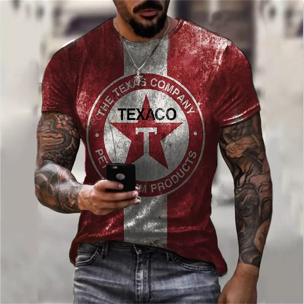 

Summer hot-selling five-pointed star printing trend men's fashion loose T-shirt 2022 casual handsome round neck short-sl