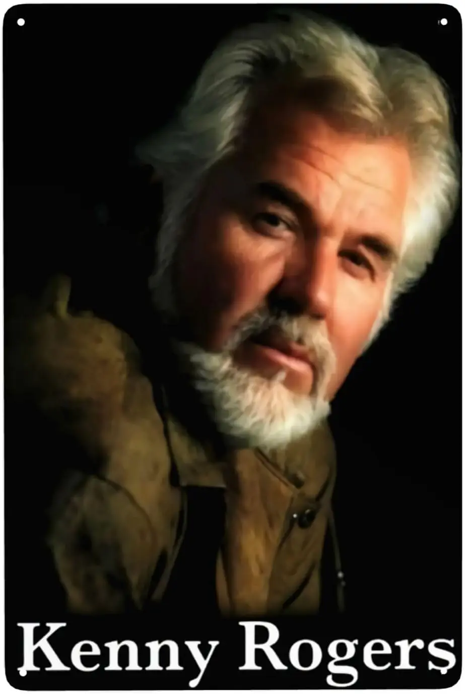 Kenny Snger Rogers Metl Sgns Wll Decor Tn Sgn 8x12nch для Outor &ampmp nor Home Br Grge