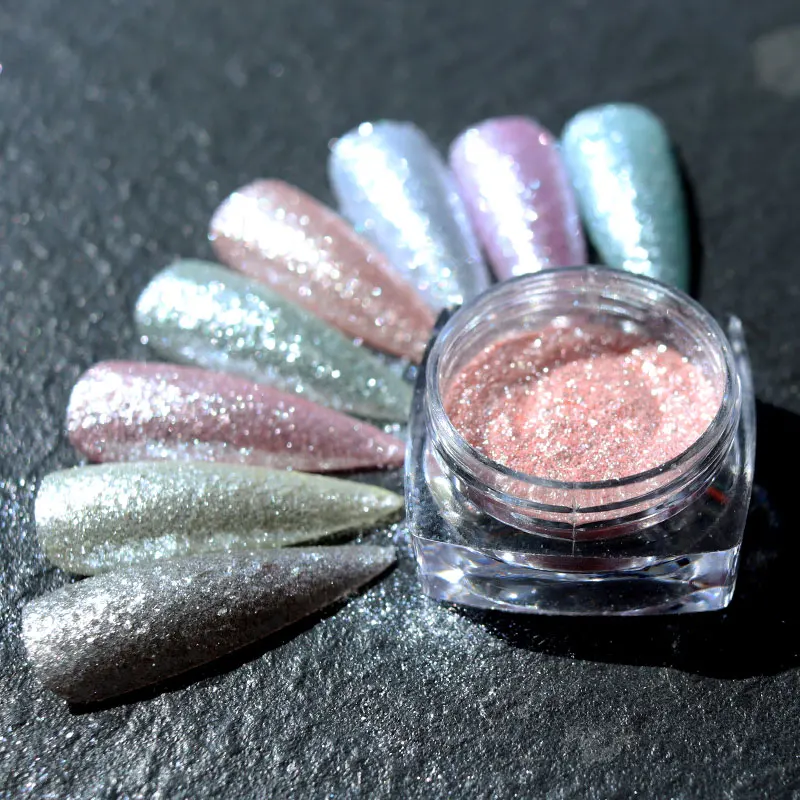 

20g/bag Temperature Color Change Nail Opal Powder High Gloss Thermal Pigment Uv Polish Manicure Nail Art Gradient Glitter Chrome