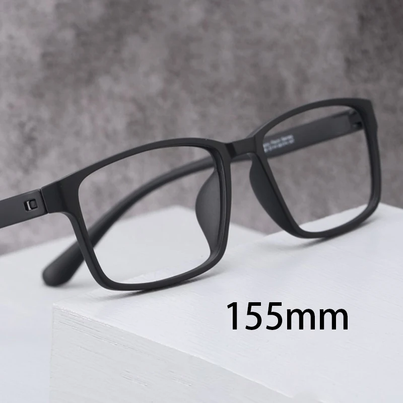 Очки для чтения Vazrobe, 155 мм, большие, для мужчин и женщин, + 150 200 250 300 TR90, оправа для очков, мужские широкие очки, черные, без винтов, 9 г