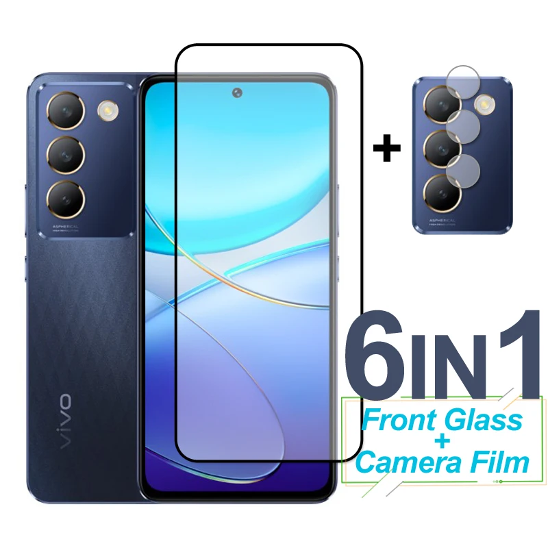 Фото Для ViVo V30 Lite 4G стеклянная защитная пленка для экрана, полное покрытие, закаленное стекло, защитная пленка для объектива камеры телефона, пленка для ViVo V30 Lite 5G №1