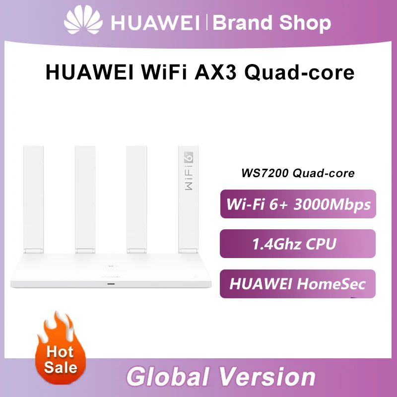 Original HuaWei Global Version AX3 Quad-Core 1.4Ghz Wireless Wi-fi Router Wi-Fi 6+ 3000 Mbps Wifi Signal Amplifier