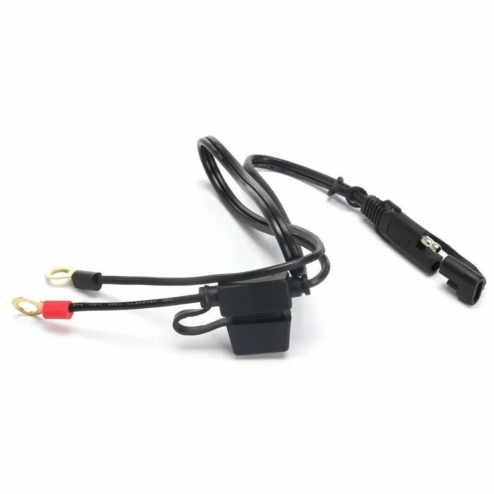 

12-24V Battery Charger Cable Weatherproof 10A Accessories Adapter Black