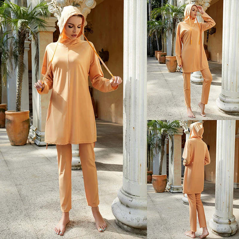 

Женский Мусульманский купальник, с полным охватом, скромный