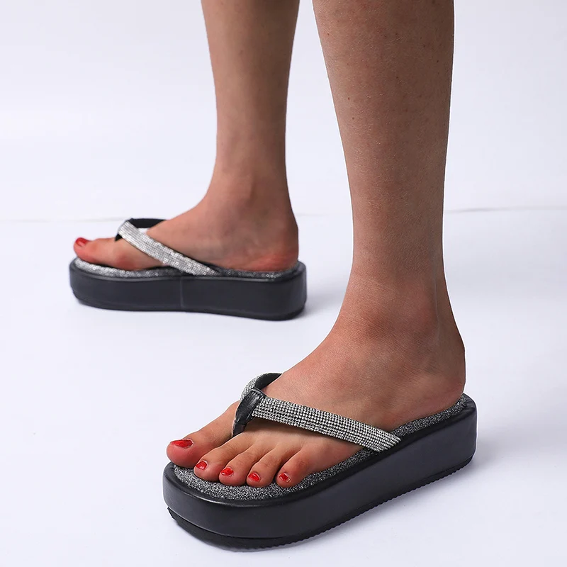 

Platform Flip Flops Summer Women Flats Slippers 2022 Casual Sandals Designer Mujer Slides Women Shoes Walking Ladies Zapatos