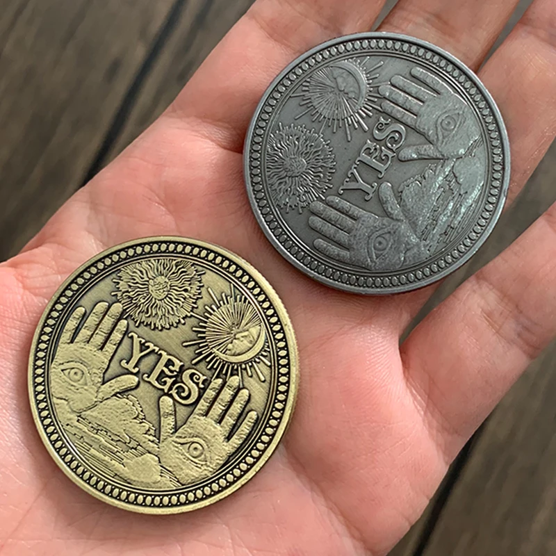 

Yes/no Gothic Prediction Decision Coin All Seeing Eye or Death Angel Commemorative Coins Souvenir Gifts for Collection Art Craft