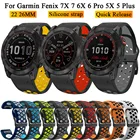 Ремешок сменный для наручных часов Garmin Fenix 7 7X 6 6X Pro 5 5X Plus 3 3HR 945 ремешки 22 26 мм быстросъемный браслет для умных часов