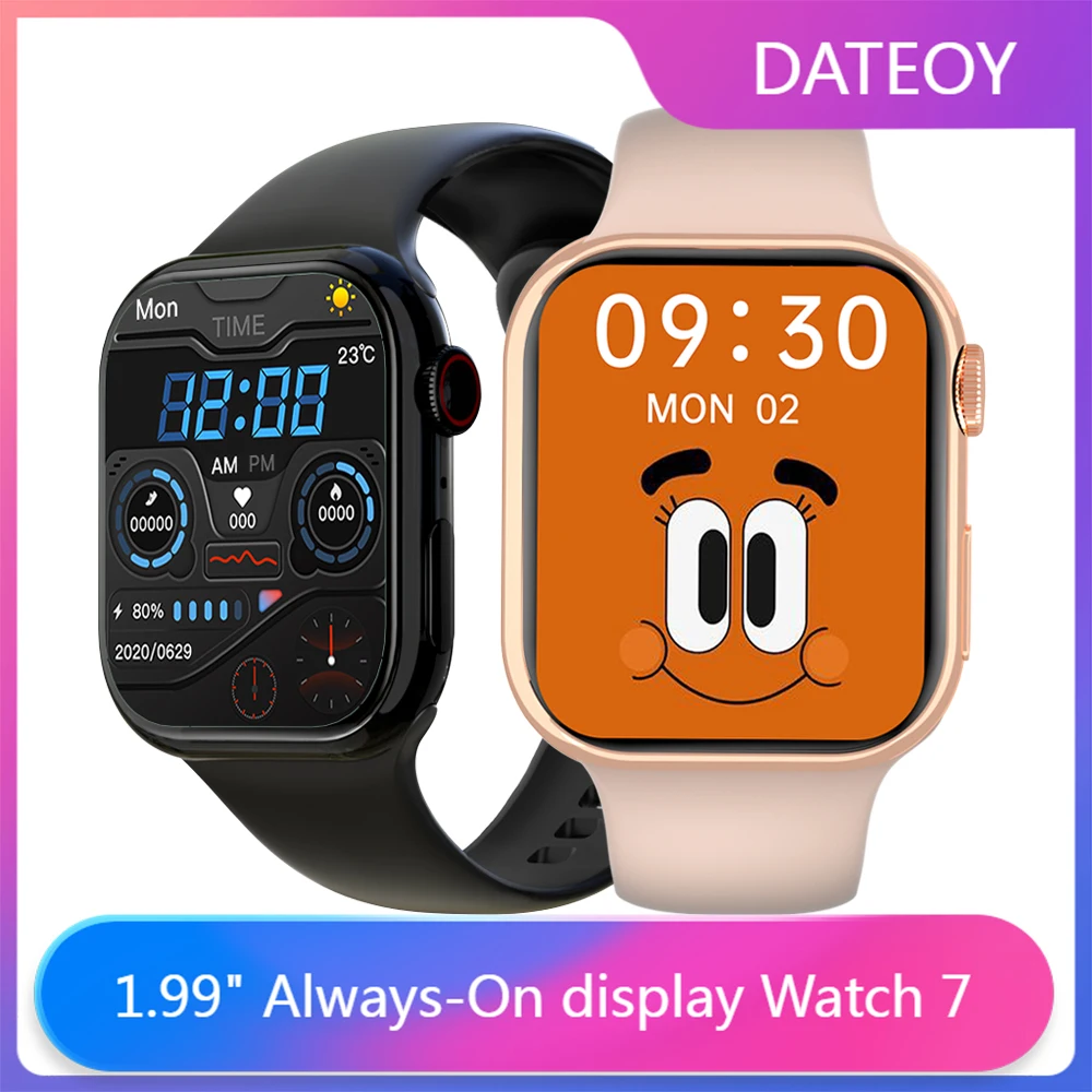 2022 1.99" IW8 Smart Watch Men Bluetooth Call IP68 NFC Always on Display Women Fitness Series 7 Smartwatch for Apple Xiaomi IWO