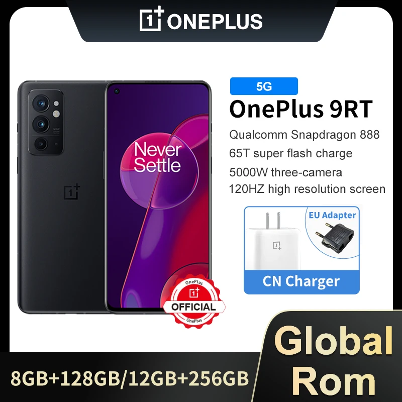 

Смартфон OnePlus 9RT 9R T 5G, 8 ГБ, 128 ГБ, Snapdagon 888, 120 Гц, 6,62 дюйма, AMOLED, 65 градусов зарядки