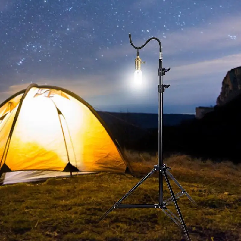

2m Light Stand Folding Telescoping Tripod Adjustable Lightweight Aluminium Floor Lamp Holder Tripod Outdoor Camping Accessories