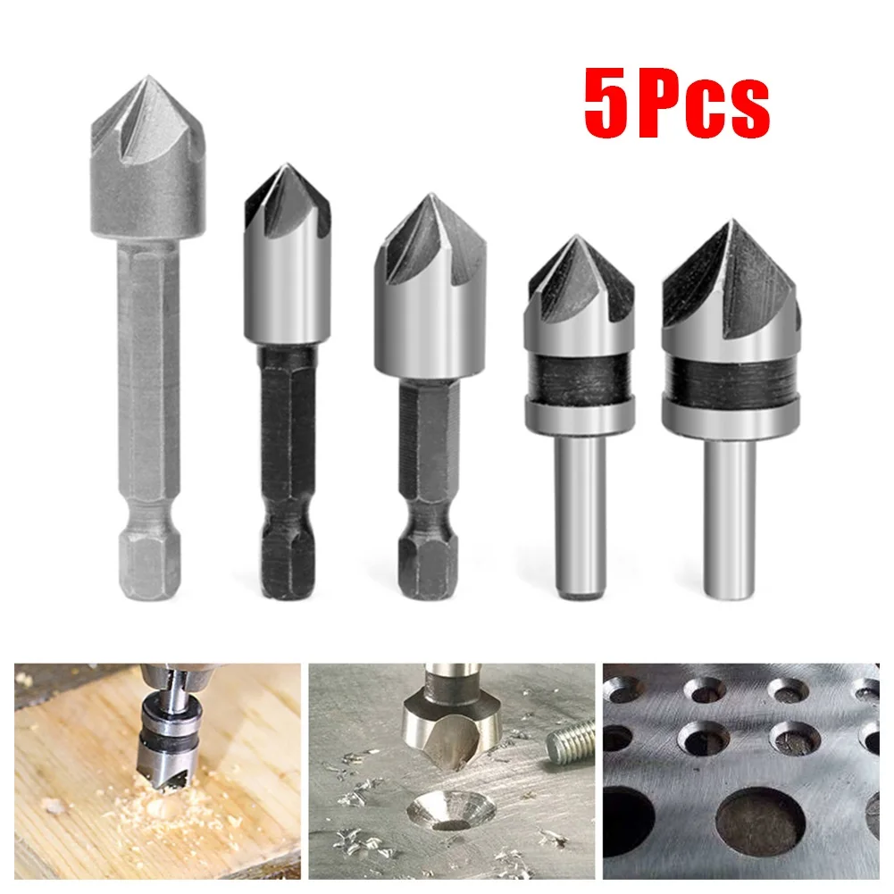 

Tool Countersink Drill Bit Accessories Bits Carbon Steel Chamfer Countersink Drills Drilling Woodworking Brand New