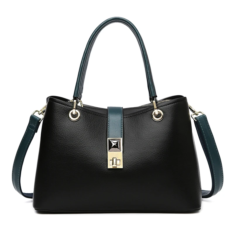 

Large Leather Women Shoulder Bag Casual Tote Bag Fashion Designer Handbag Solid Color Crossbody Quality Classic Messenger Bag