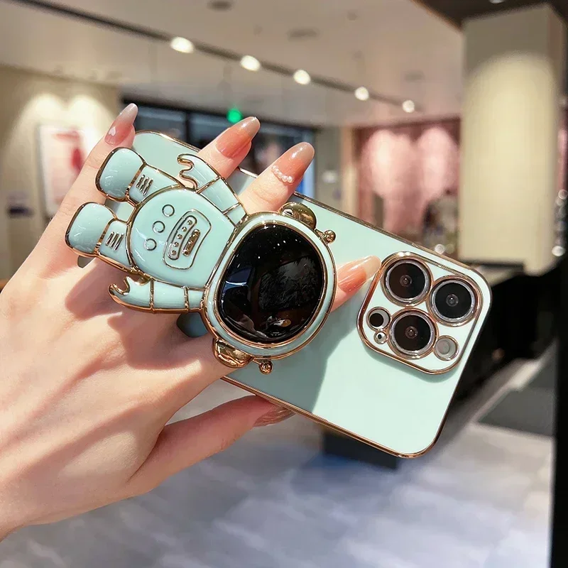 Роскошный стоячий чехол для телефона с астронавтом Xiaomi Redmi Note 13 12C 12S 11S 10S 10A 10C 9S 9A 9C