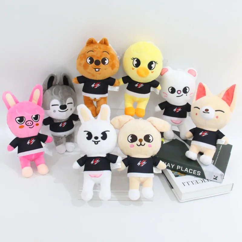 20cm Cute Skzoo Plush Strayed Kids Plush Toy Kawai Leeknow Hyunjin Doll Cartoon Soft Stuffed Animal Plushies Doll Fans Toy Gift
