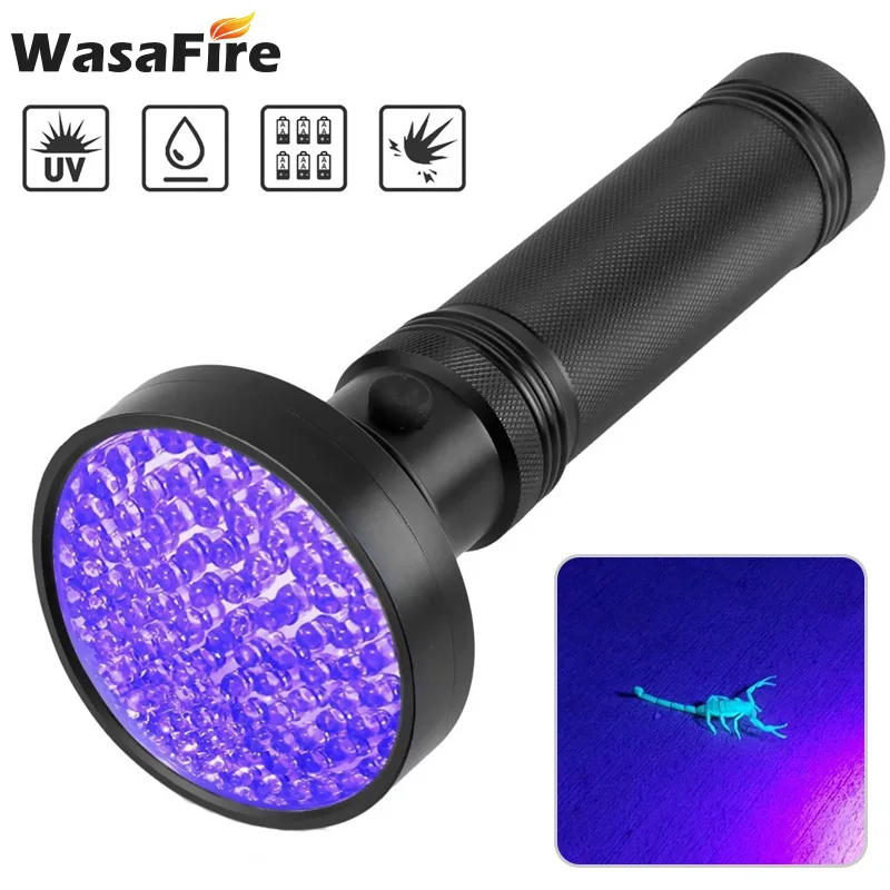 

UV LED Flashlight 395Nm Ultra Violets Ultraviolet Lanterna IP65 Waterproof Invisible Torch for Pet Stains Hunting Marker Checker