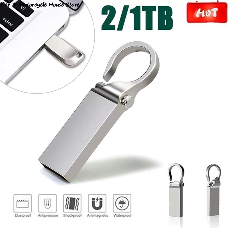 

Водонепроницаемый Usb флеш-накопитель, 1 ТБ, с 2 адаптерами для телефонов Android