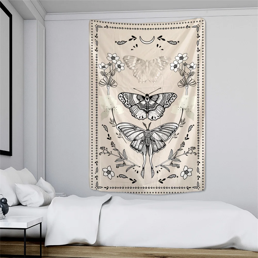 

Psychedelic Butterfly Tarot Tapestry Wall Hanging Witchcraft Bohemian Hippie Tapiz Dormitory Living Room Home Decor Tapestri