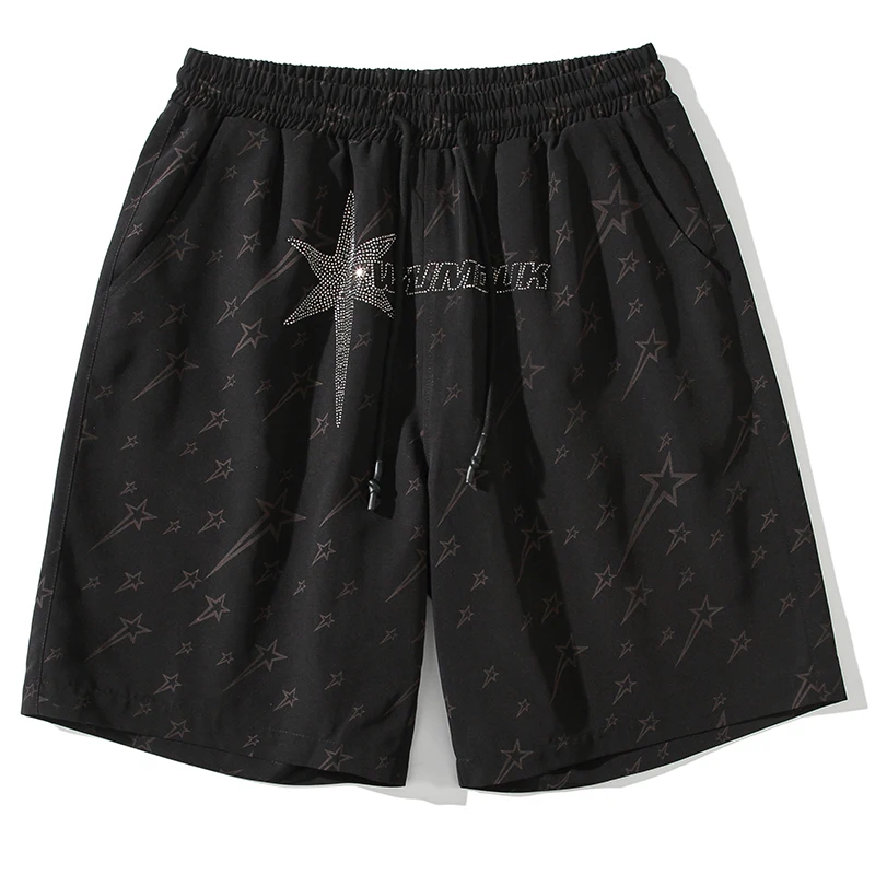 

Шорты мужские/женские Мешковатые со звездами и принтом, модные Джоггеры в Корейском стиле, спортивные штаны для бега, летние большие размеры 5XL