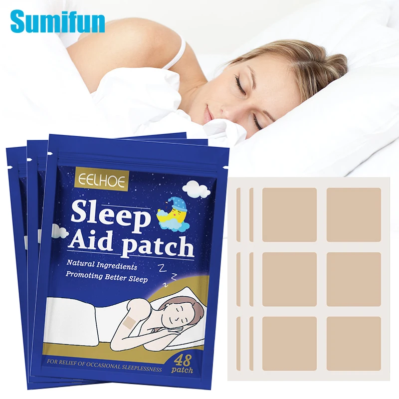 

48/144Pcs Sleep Aid Patch Insomnia Treatment Deep Sleepping Medical Herbal Plaster Stress Anxiety Relief Medicine Heath Care
