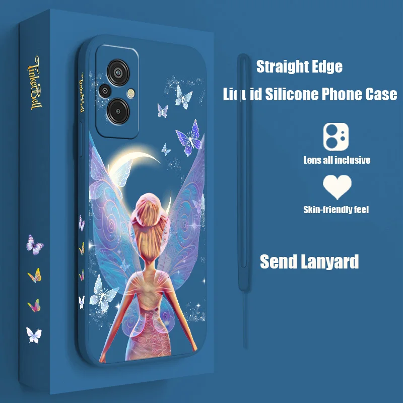

NEW Tinkerbell For Xiaomi Redmi A2 A1 12C 11A 10C 10X 9AT 9A 9C 8A 7A 6A Plus Pro Liquid Left Rope Phone Case
