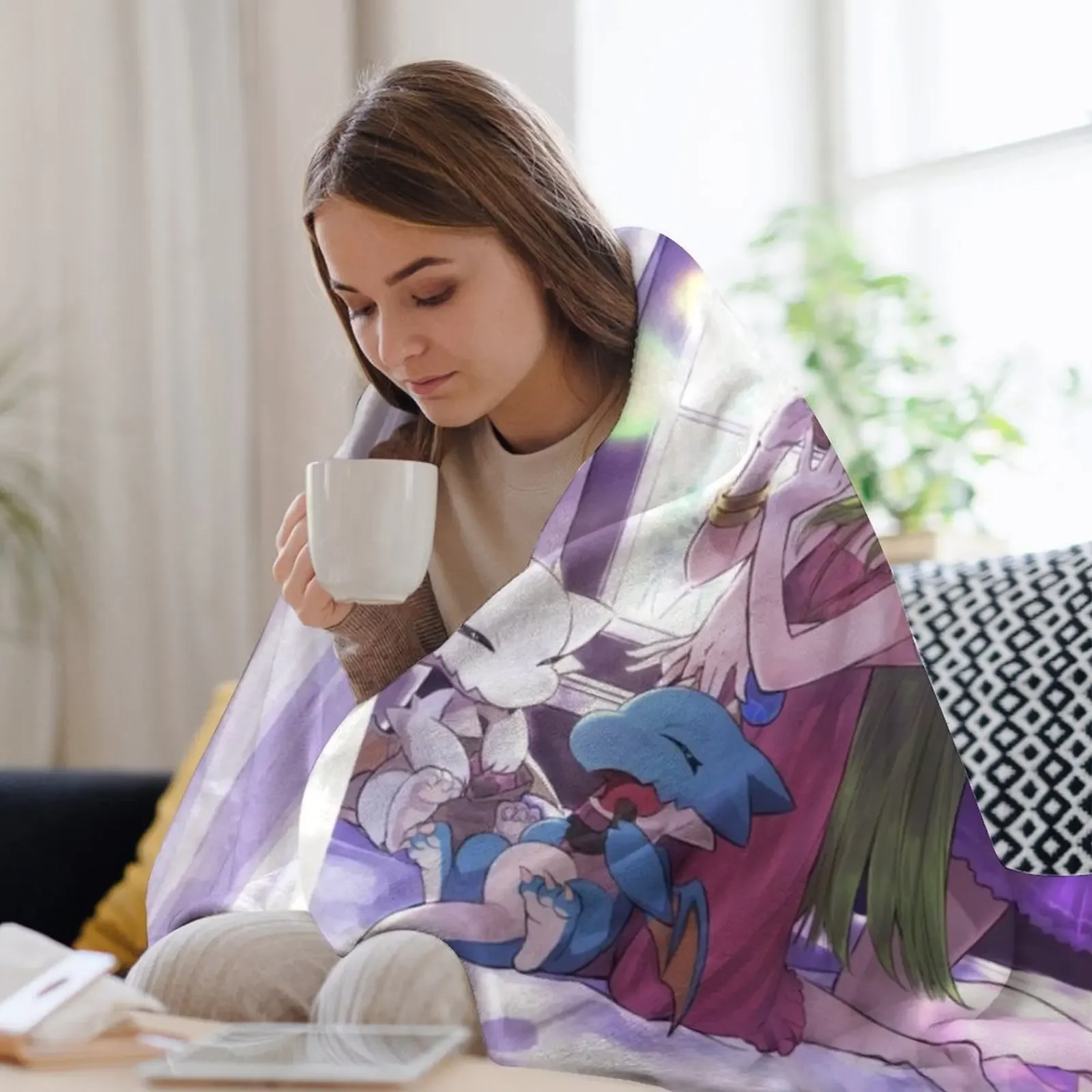 Фото Эмблема Огня Dragalia потерянная x |   Одеяло Notte x Mym, термобелье для декоративного дивана, декоративный диван, гигантские одеяла для дивана №3