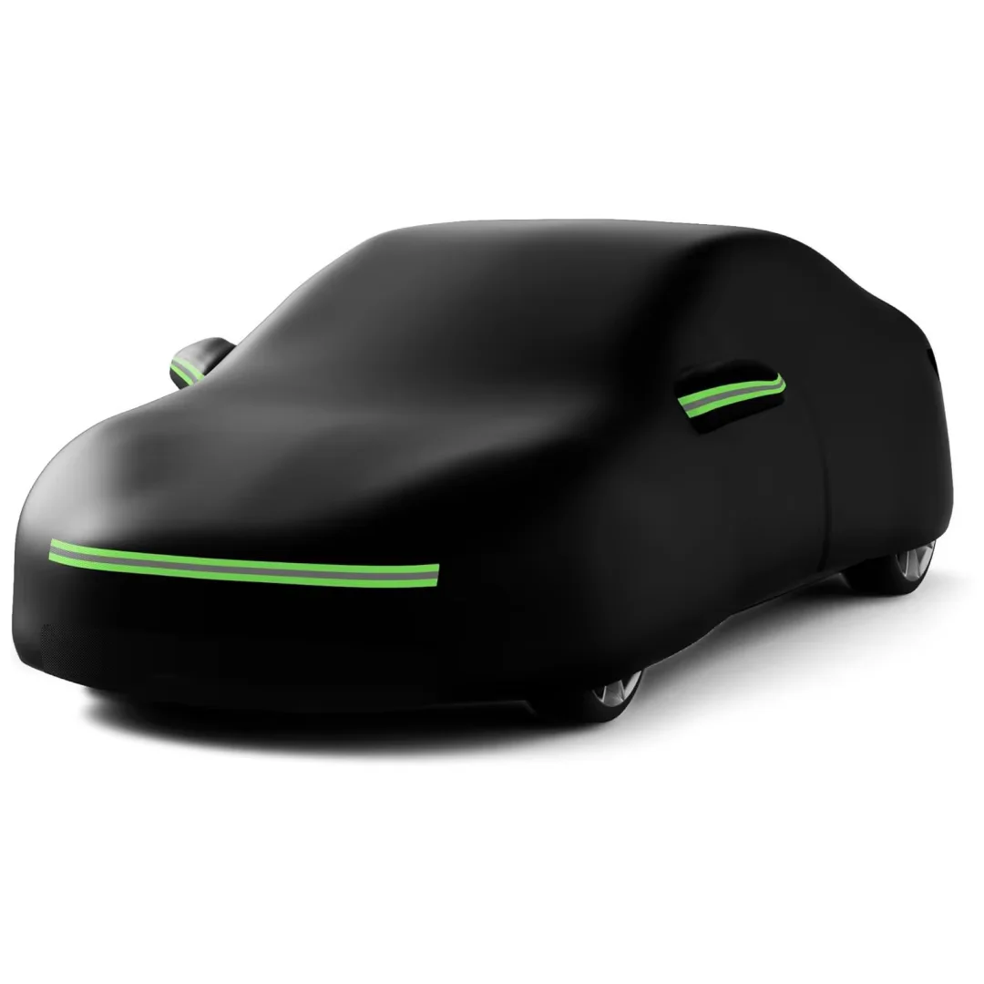 

Водонепроницаемый автомобильный чехол подходит для Chevy Camaro 2010-2024 с дверцей на молнии и ветрозащитными лентами для защиты от снега, дождя, пыли и града