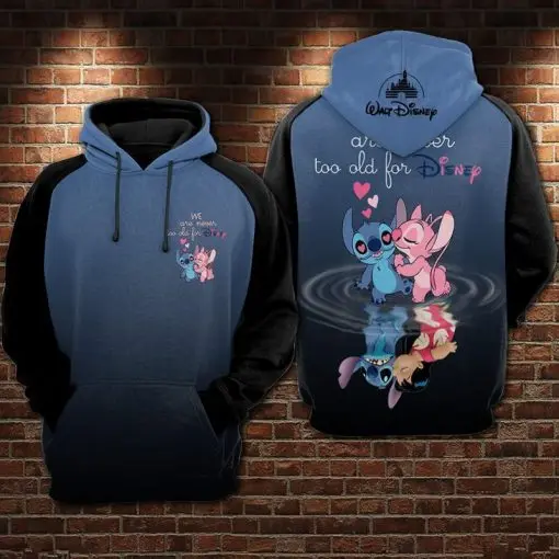 

2022 New For Stitch And Lilo Pelekai Lovers We Are Never Too Old For Disney 3d Hoodie