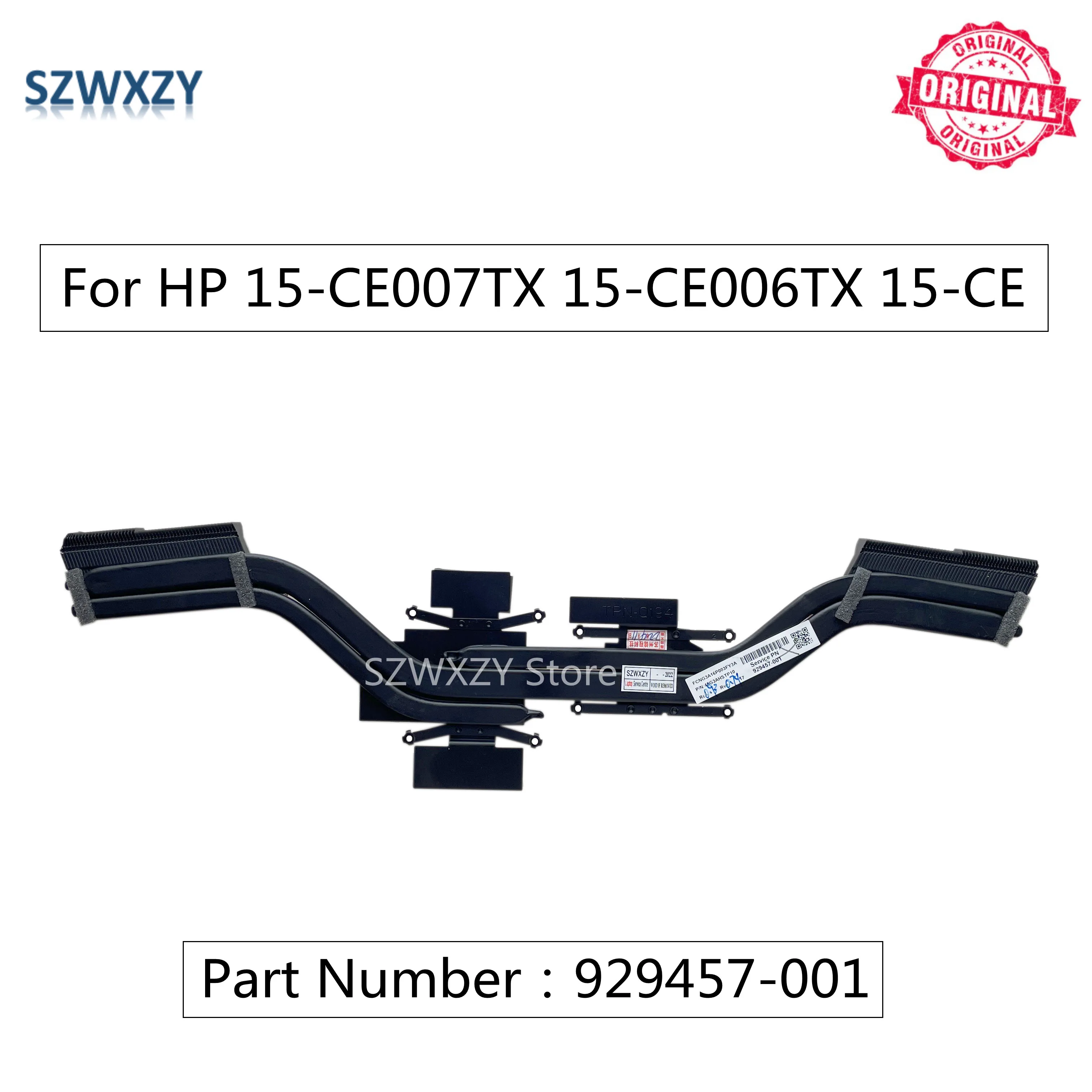 SZWXZY оригинальный радиатор охлаждения процессора для HP 15-CE007TX 15-CE006TX 15-CE 929457-001 |