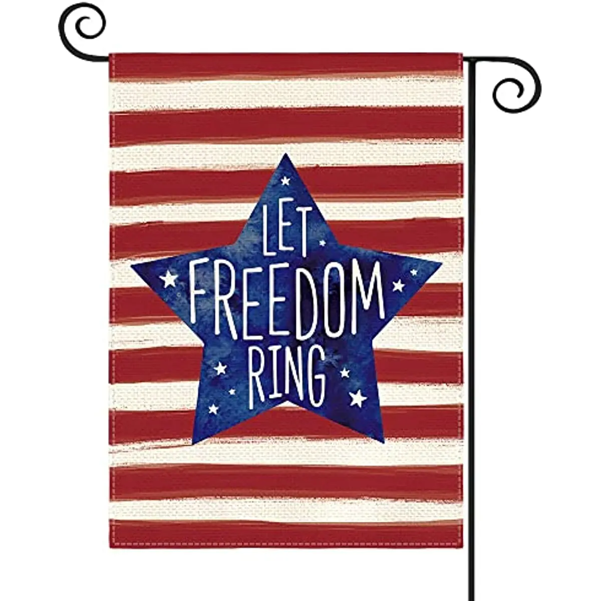 

Watercolor Stars Stripes Let Freedom Ring Garden Flag Double Sided Outside 4th of July Independence Day Yard Outdoor Decor