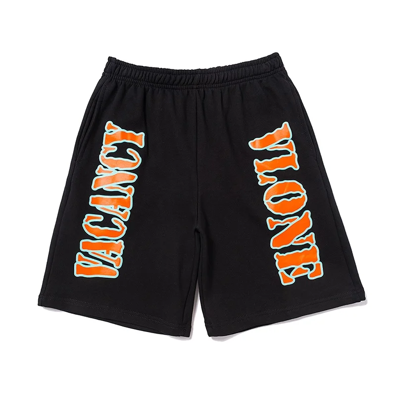 

VLONE 22SS Reflective LOGO Summer Shorts Men's Casual Thin Terry Sports Pants