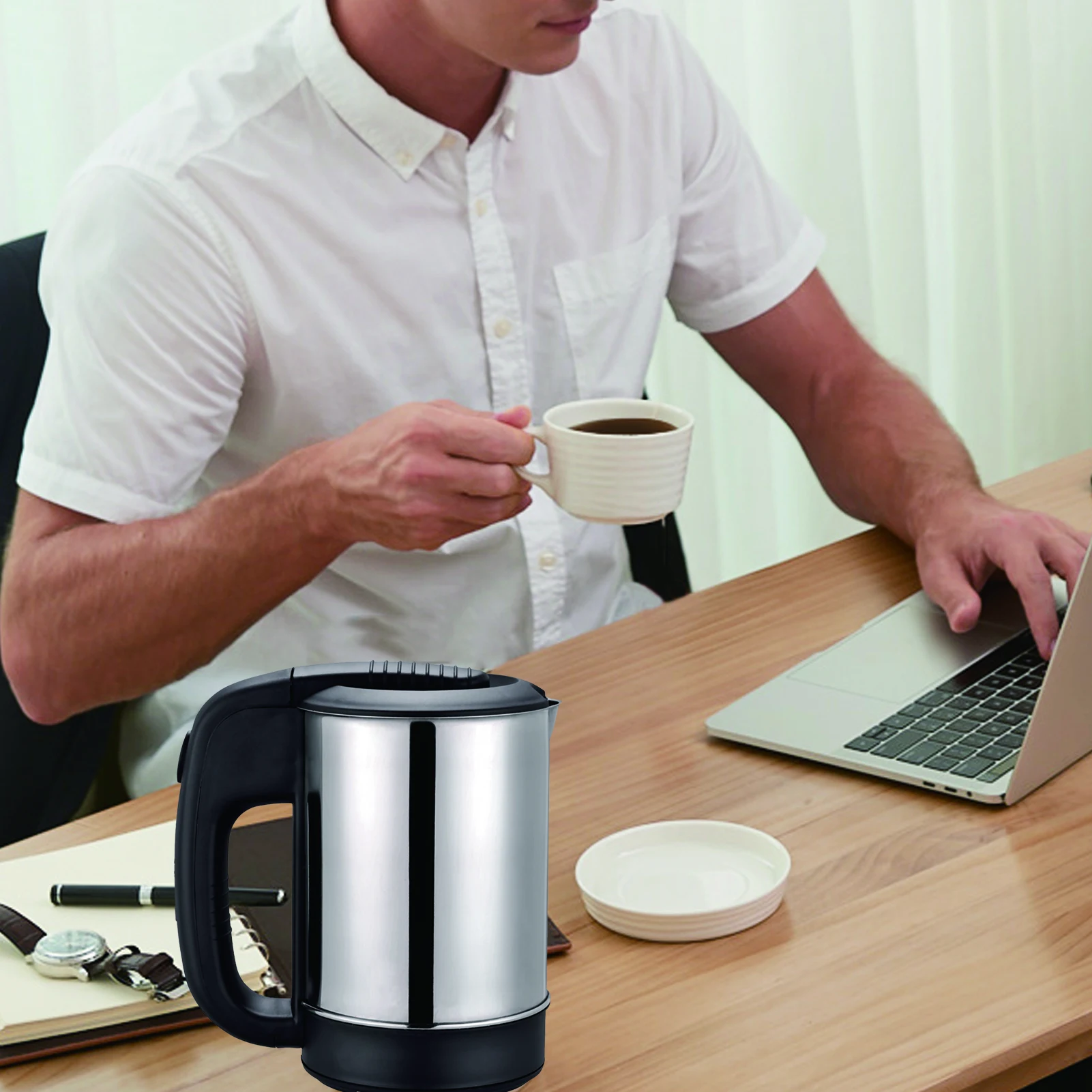 0.5L 1000W Mini Electric Kettle Stainless Steel Automatic Power Off Portable Water Boiler Coffee and Tea Pot Fast Heating |