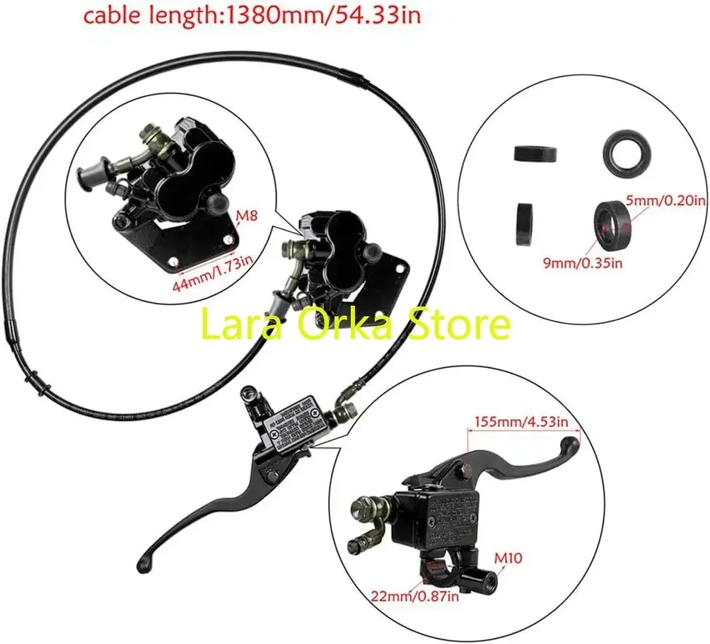 1380 мм 54 33 дюйма передний гидравлический тормозной суппорт цилиндр в сборе для 19