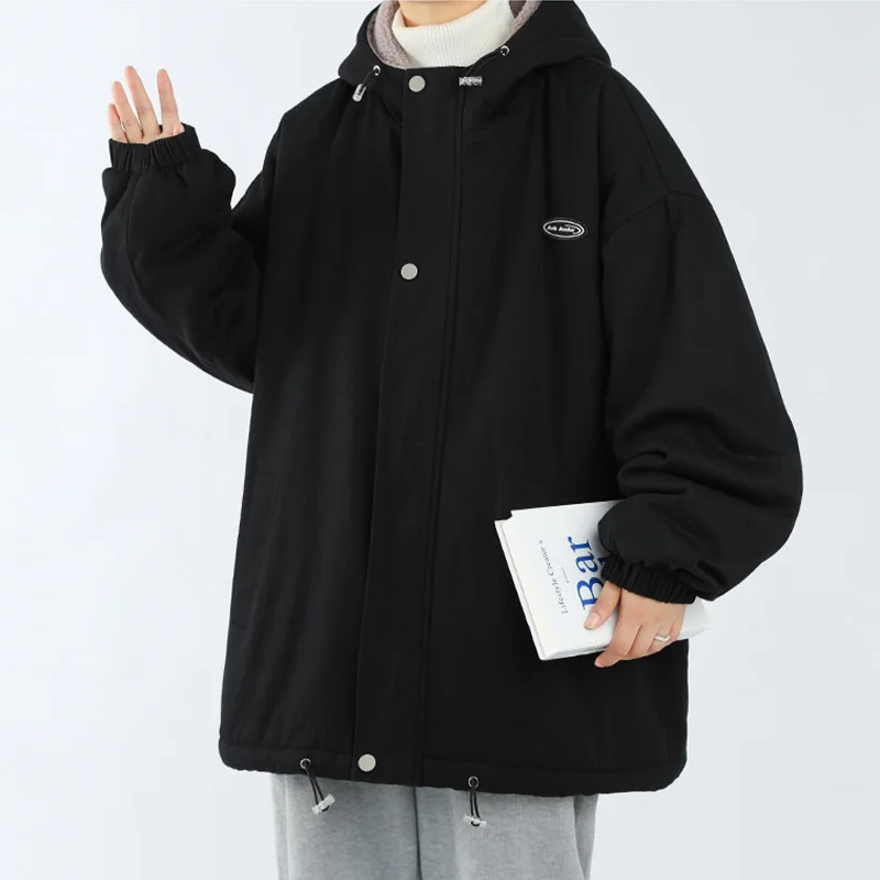 Пальто на хлопковом наполнителе с капюшоном из берберского флиса верхняя одежда