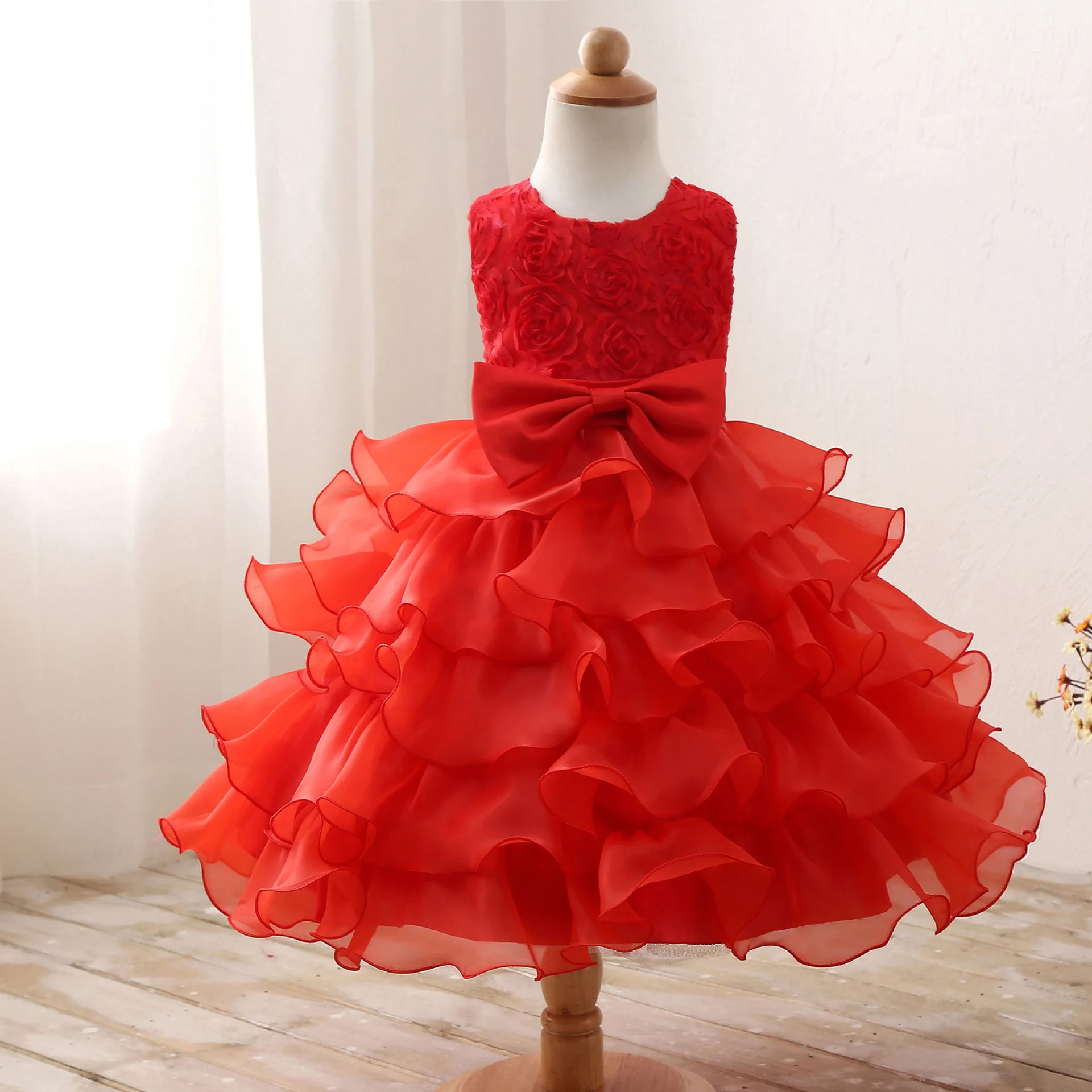 

Baby Girls Lace Tutu Flower Princess Dress Kids 6 8 10 Years Old Birthday Party Ball Gown Children Christmas Costume Clothing