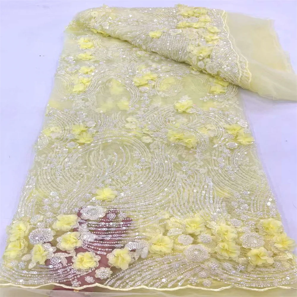 2024 нигерийский Швейцарский высококачественный Африканский Дубай 3D цветок с