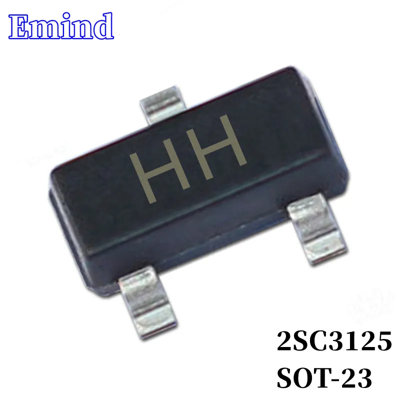 

100/200Pcs 2SC3125 SMD Transistor Footprint SOT-23 Silkscreen HH Type NPN 25V/50mA Bipolar Amplifier Transistor