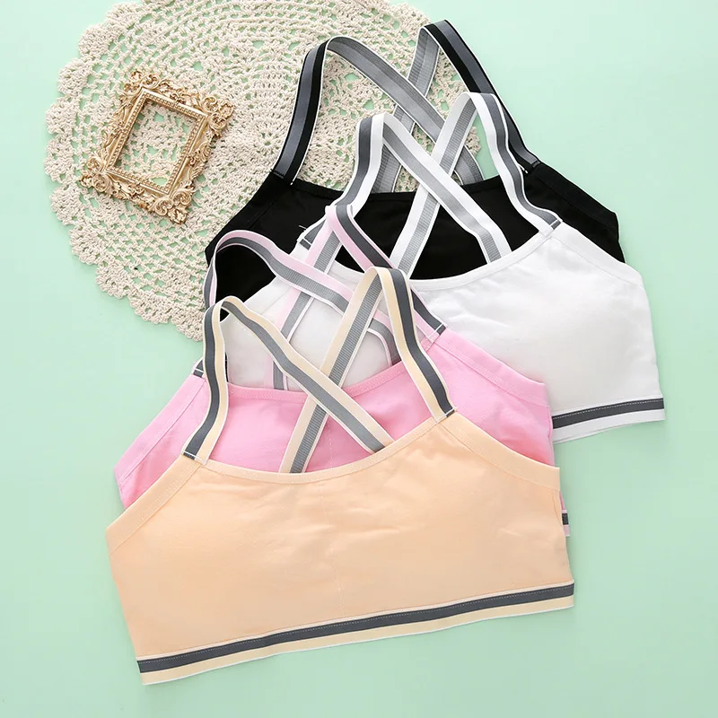 

Adolescent Girl Vest Girl Wrap Chest Tube Top Underwear Developmental Student Sports Underwear Cotton Girl Bra