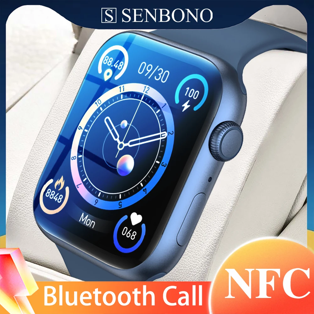 SENBONO 2022 Bluetooth Call Smart Watch Sleep Heart Rate Blood Pressure Monitor Smart Anti-lost Sport Smartwatch For Men Women