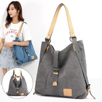 kvky brand women fashion casual canvas tote handbag multifunctional female bag mochila high quality double shoulder bag